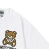 Moschino 2025 New Arrival Cute Series Mosaic Bear Letter Logo Unisex Short Sleeve T-Shirt