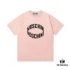 Moschino 2025 New Arrival 3D Letter Logo Unisex Short Sleeve T-Shirt