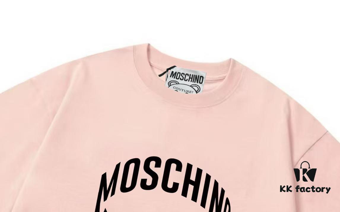 Moschino 2025 New Arrival 3D Letter Logo Unisex Short Sleeve T-Shirt
