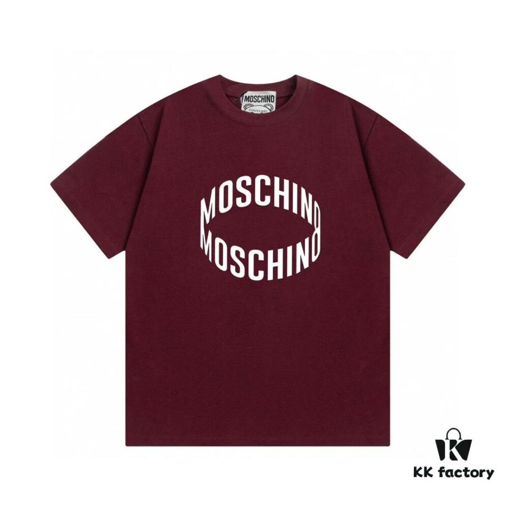 Moschino 2025 New Arrival 3D Letter Logo Unisex Short Sleeve T-Shirt