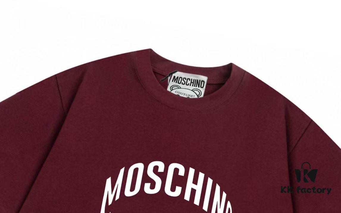 Moschino 2025 New Arrival 3D Letter Logo Unisex Short Sleeve T-Shirt