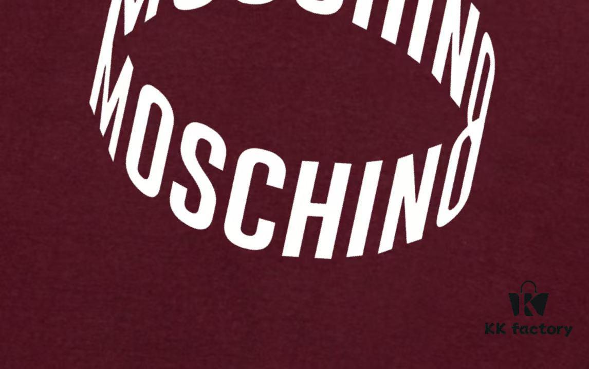 Moschino 2025 New Arrival 3D Letter Logo Unisex Short Sleeve T-Shirt
