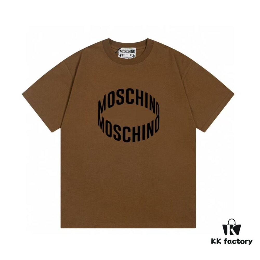 Moschino 2025 New Arrival 3D Letter Logo Unisex Short Sleeve T-Shirt