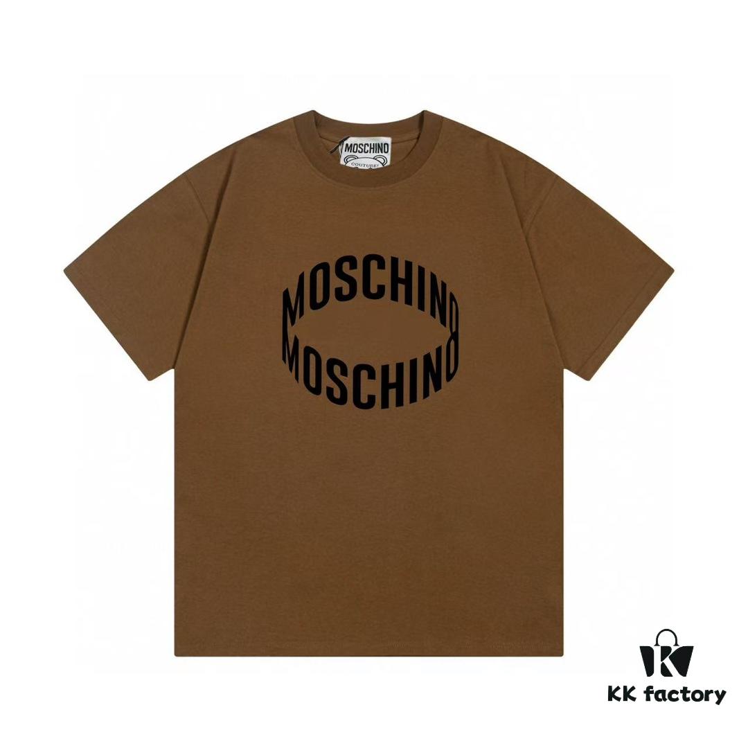Moschino 2025 New Arrival 3D Letter Logo Unisex Short Sleeve T-Shirt