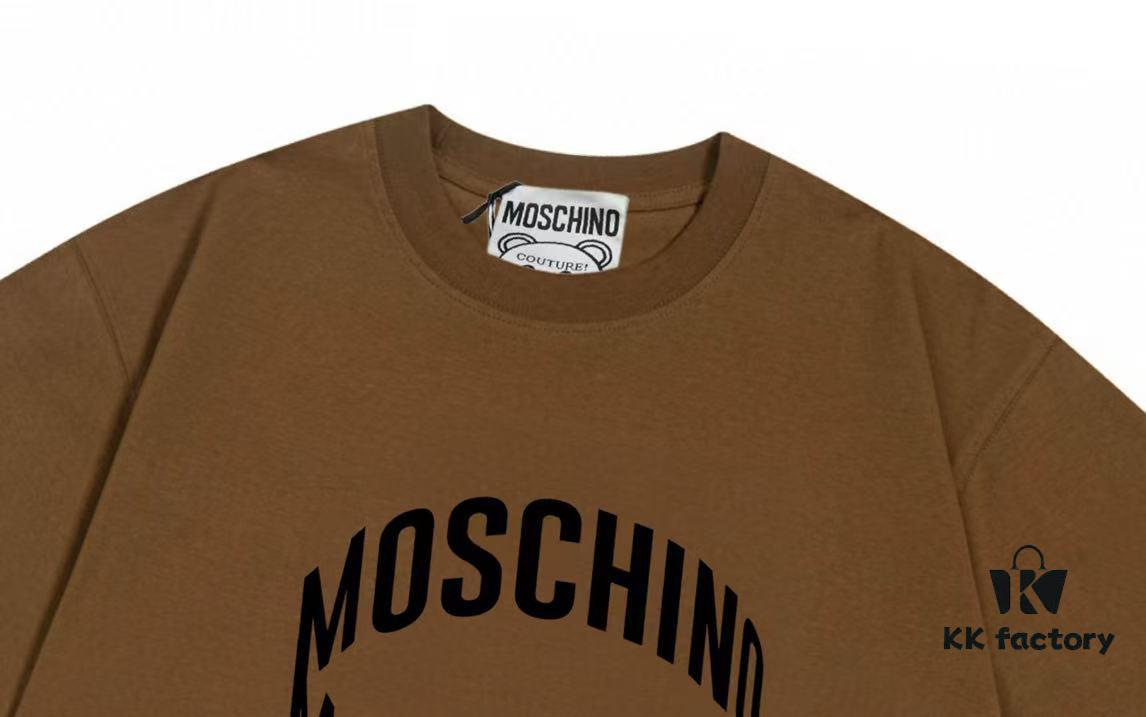 Moschino 2025 New Arrival 3D Letter Logo Unisex Short Sleeve T-Shirt
