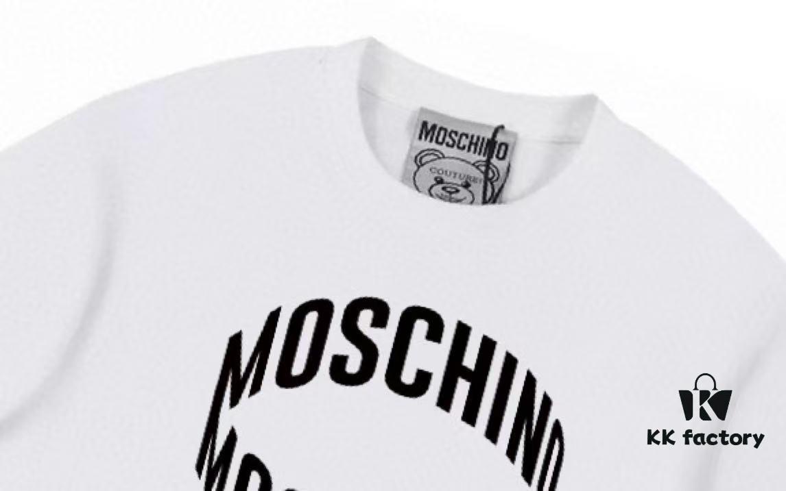 Moschino 2025 New Arrival 3D Letter Logo Unisex Short Sleeve T-Shirt