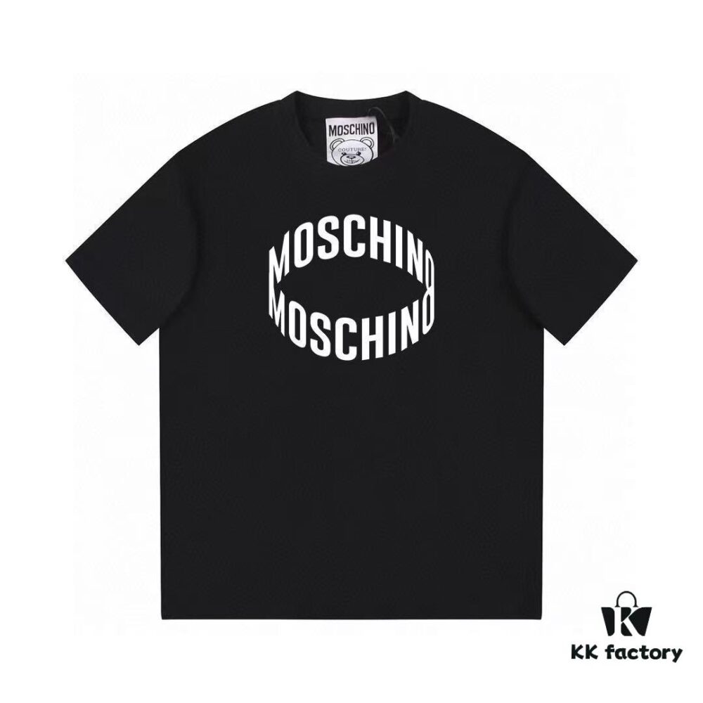 Moschino 2025 New Arrival 3D Letter Logo Unisex Short Sleeve T-Shirt