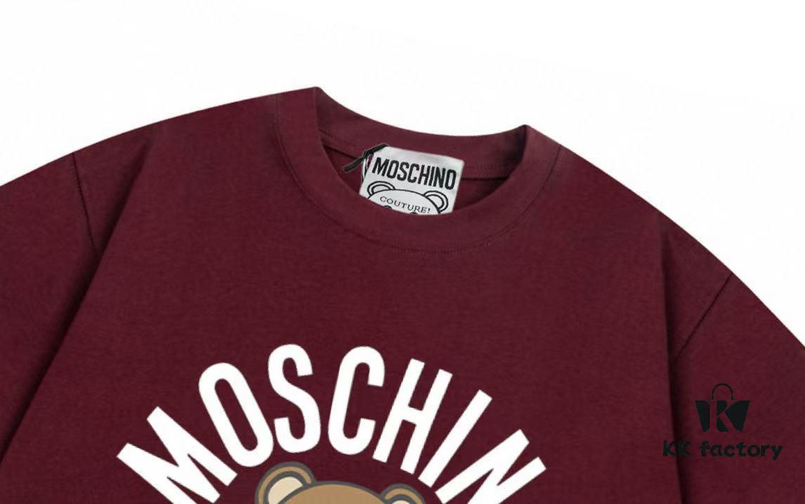 Moschino 2025 New Arrival Teddy Bear 🐻 Letter Logo Unisex Short Sleeve T-Shirt