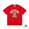 Moschino 2025 New Arrival Teddy Bear 🐻 Letter Logo Unisex Short Sleeve T-Shirt