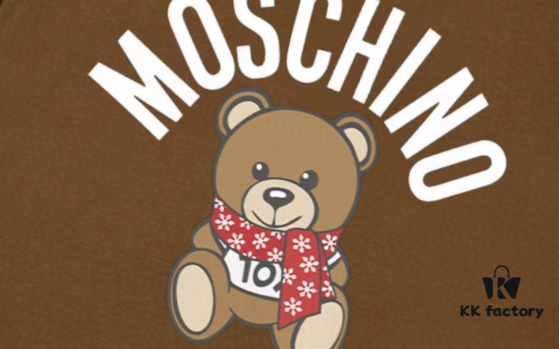 Moschino 2025 New Arrival Teddy Bear 🐻 Letter Logo Unisex Short Sleeve T-Shirt