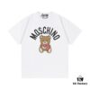 Moschino 2025 New Arrival Teddy Bear 🐻 Letter Logo Unisex Short Sleeve T-Shirt
