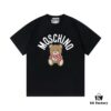 Moschino 2025 New Arrival Teddy Bear 🐻 Letter Logo Unisex Short Sleeve T-Shirt