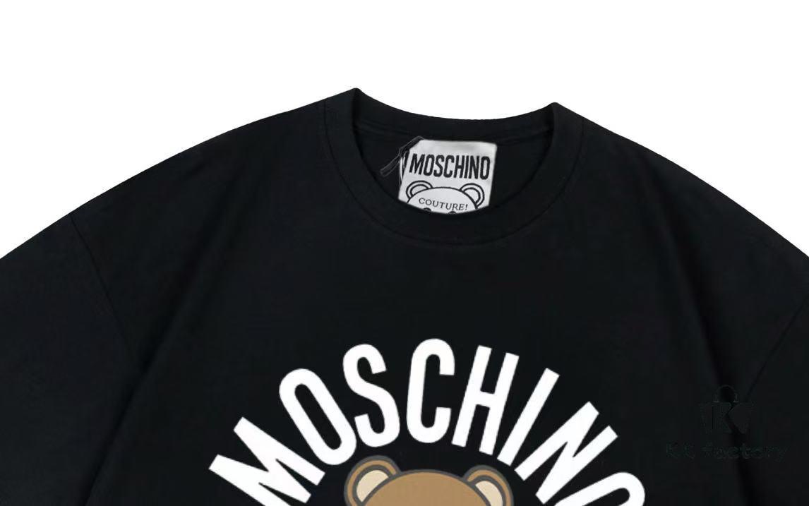 Moschino 2025 New Arrival Teddy Bear 🐻 Letter Logo Unisex Short Sleeve T-Shirt