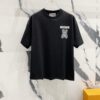 MOSCHINO 260g Crew Neck Short Sleeve T-Shirt with Cute Gray Bear and Letter Logo Print