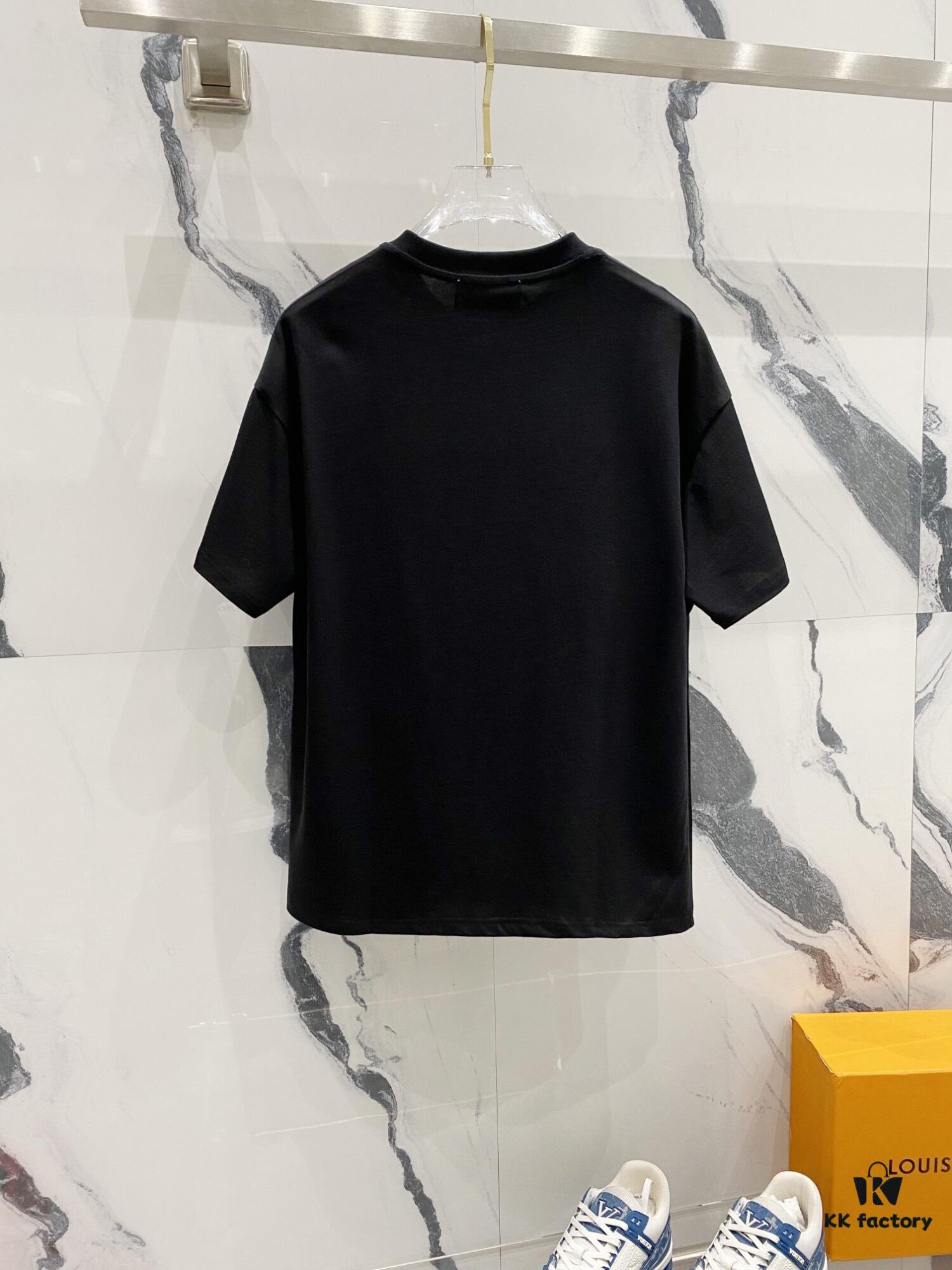 MOSCHINO 260g Crew Neck Short Sleeve T-Shirt with Cute Gray Bear and Letter Logo Print