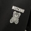 MOSCHINO 260g Crew Neck Short Sleeve T-Shirt with Cute Gray Bear and Letter Logo Print