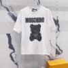 MOSCHINO Bear Logo Graphic Round-Neck Short-Sleeve T-Shirt 260g