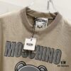 MOSCHINO Bear Logo Print Crew Neck Short Sleeve T-Shirt 260g