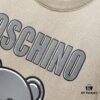 MOSCHINO Bear Logo Print Crew Neck Short Sleeve T-Shirt 260g