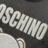 MOSCHINO 260g Crew Neck Short Sleeve T-Shirt with Cute Bear and Letter Logo Print