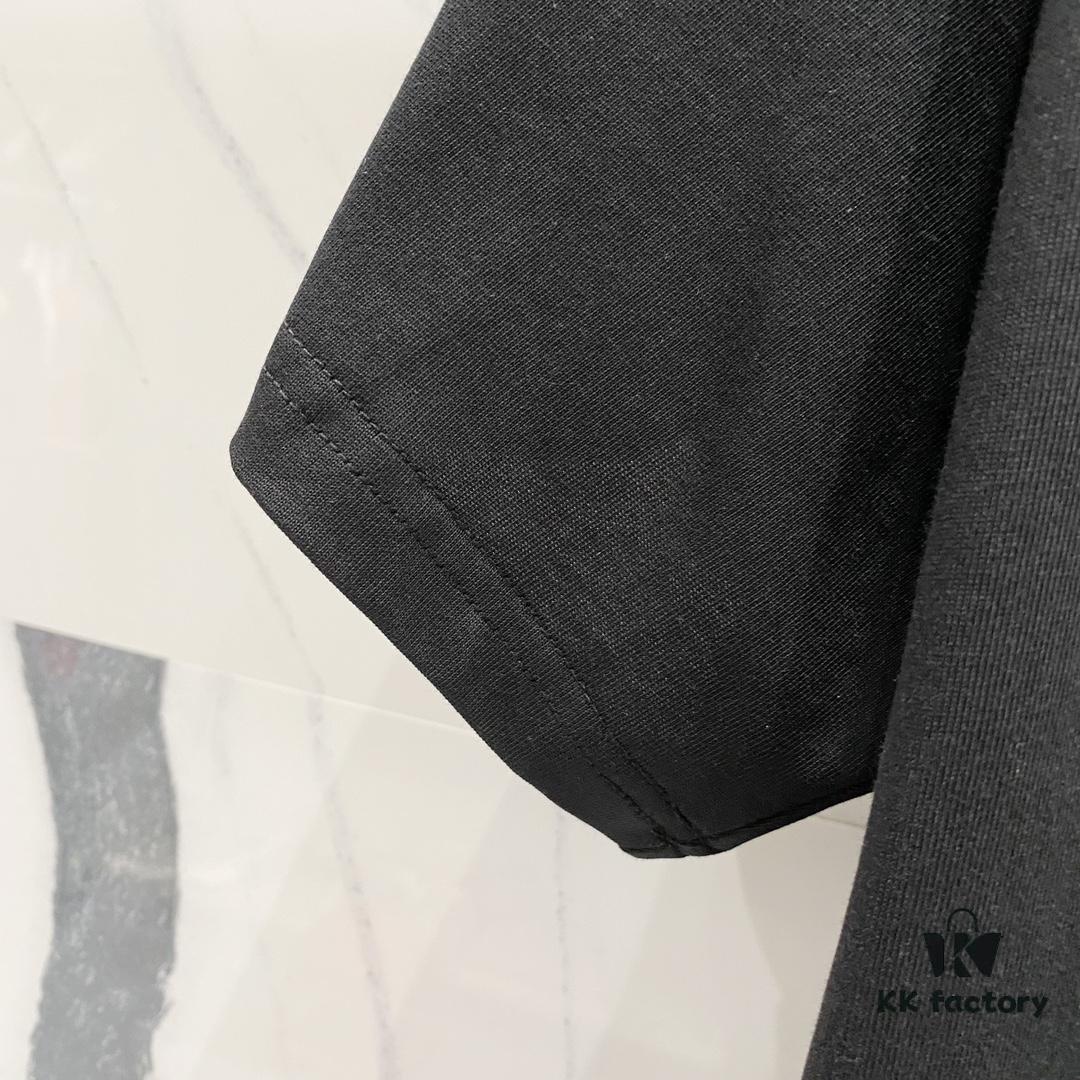 MOSCHINO 260g Crew Neck Short Sleeve T-Shirt with Cute Bear and Letter Logo Print