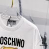 MOSCHINO Bear Logo 260g Crew Neck Short Sleeve T-Shirt