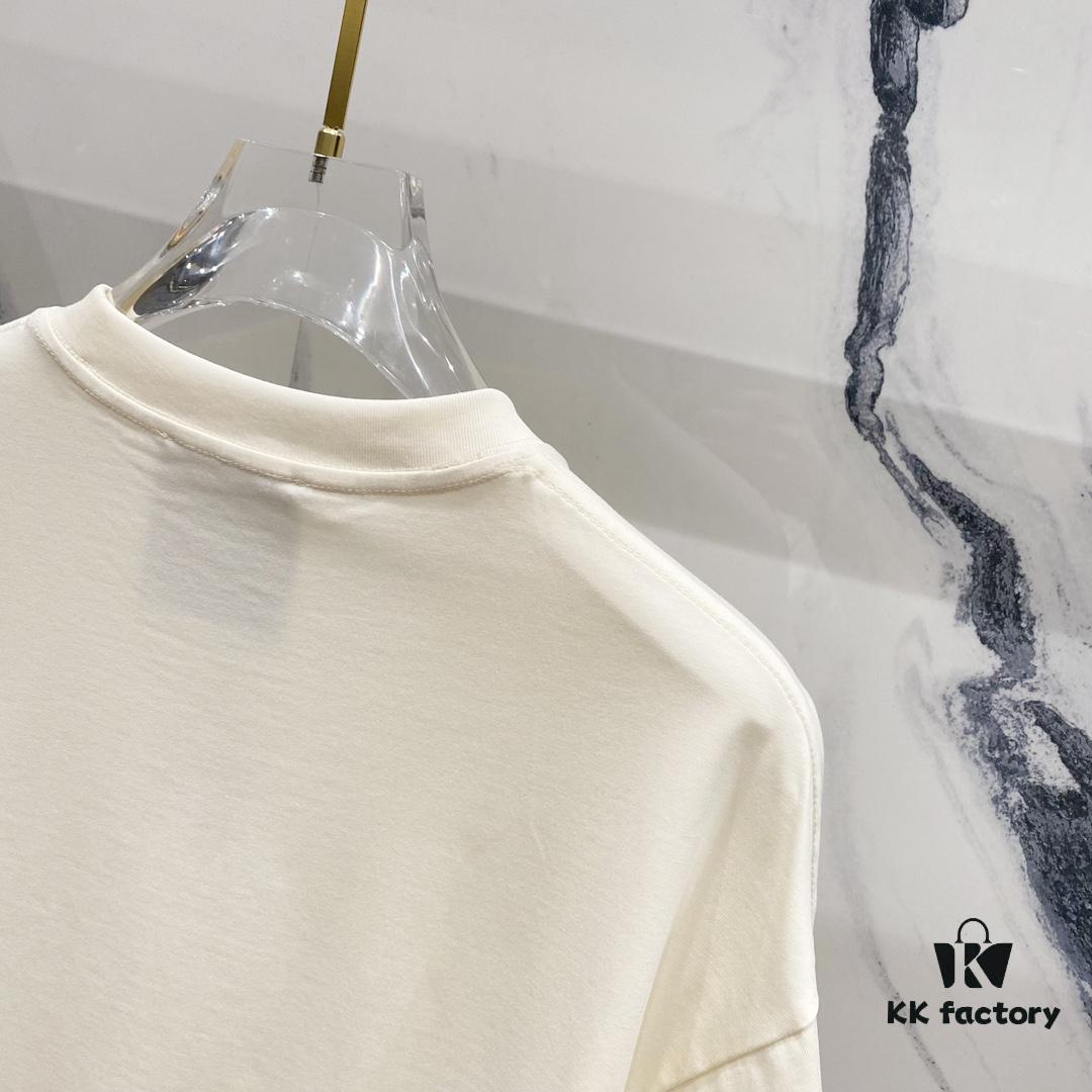 MOSCHINO Crew Neck Short Sleeve T-Shirt 260g with Brand Logo and Teddy Bear Print