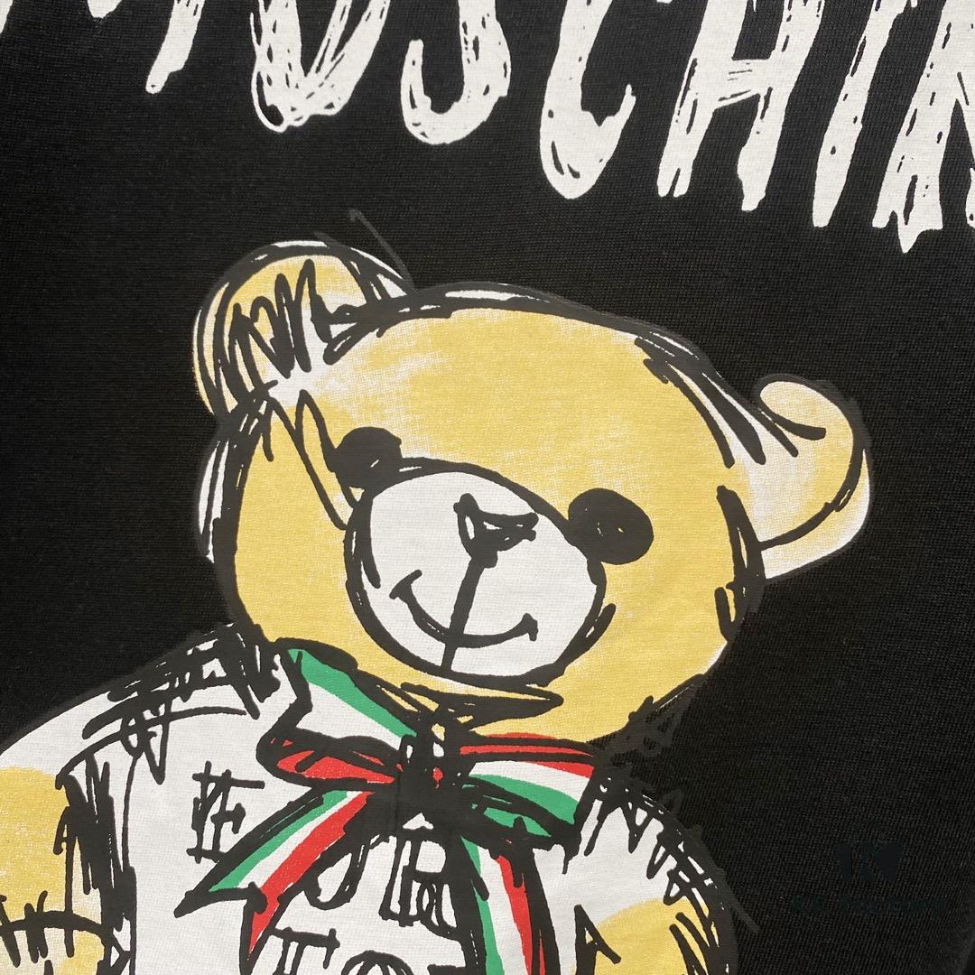 MOSCHINO Bear Logo Crew Neck Short Sleeve T-Shirt 260g