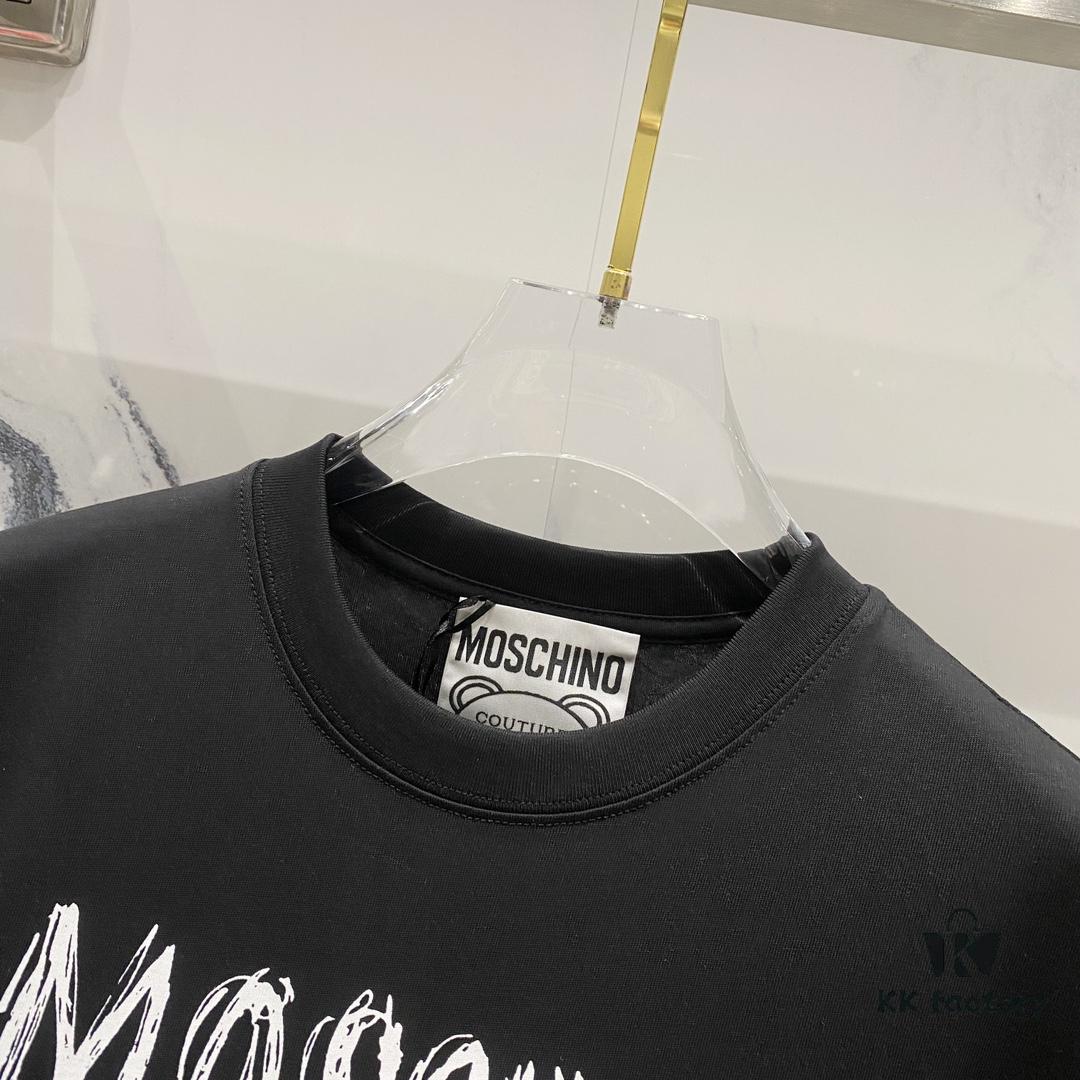 MOSCHINO Bear Logo Crew Neck Short Sleeve T-Shirt 260g