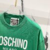MOSCHINO 260g Crew Neck Short Sleeve T-Shirt with Classic Brand Logo Puff Print