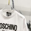 MOSCHINO 260g Crew Neck Short Sleeve T-Shirt with Classic Brand Letter Foil Logo