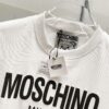 MOSCHINO 260g Crew Neck Short Sleeve T-Shirt with Classic Brand Letter Foil Logo