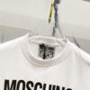 MOSCHINO 260g Crew Neck Short Sleeve T-Shirt with Classic Brand Letter Foil Logo