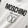 MOSCHINO 260g Crew Neck Short Sleeve T-Shirt with Classic Brand Letter Foil Logo