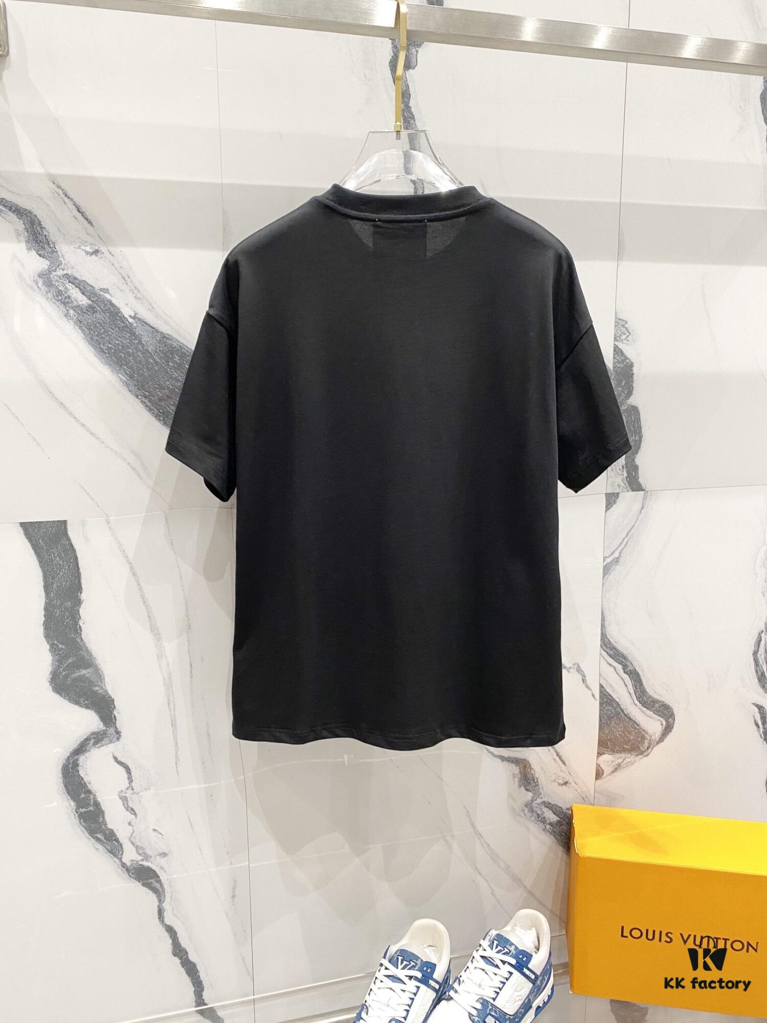 MOSCHINO 260g Crew Neck Short Sleeve T-Shirt with Classic Brand Logo Foil Print