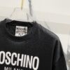 MOSCHINO 260g Crew Neck Short Sleeve T-Shirt with Classic Brand Logo Foil Print
