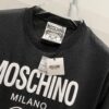 MOSCHINO 260g Crew Neck Short Sleeve T-Shirt with Classic Brand Logo Foil Print