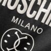 MOSCHINO 260g Crew Neck Short Sleeve T-Shirt with Classic Brand Logo Foil Print