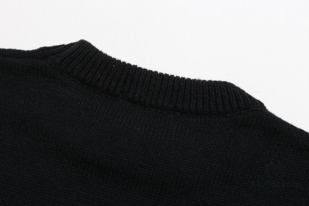 McQueen New Sweater with Embroidered Logo Woolen Pullover