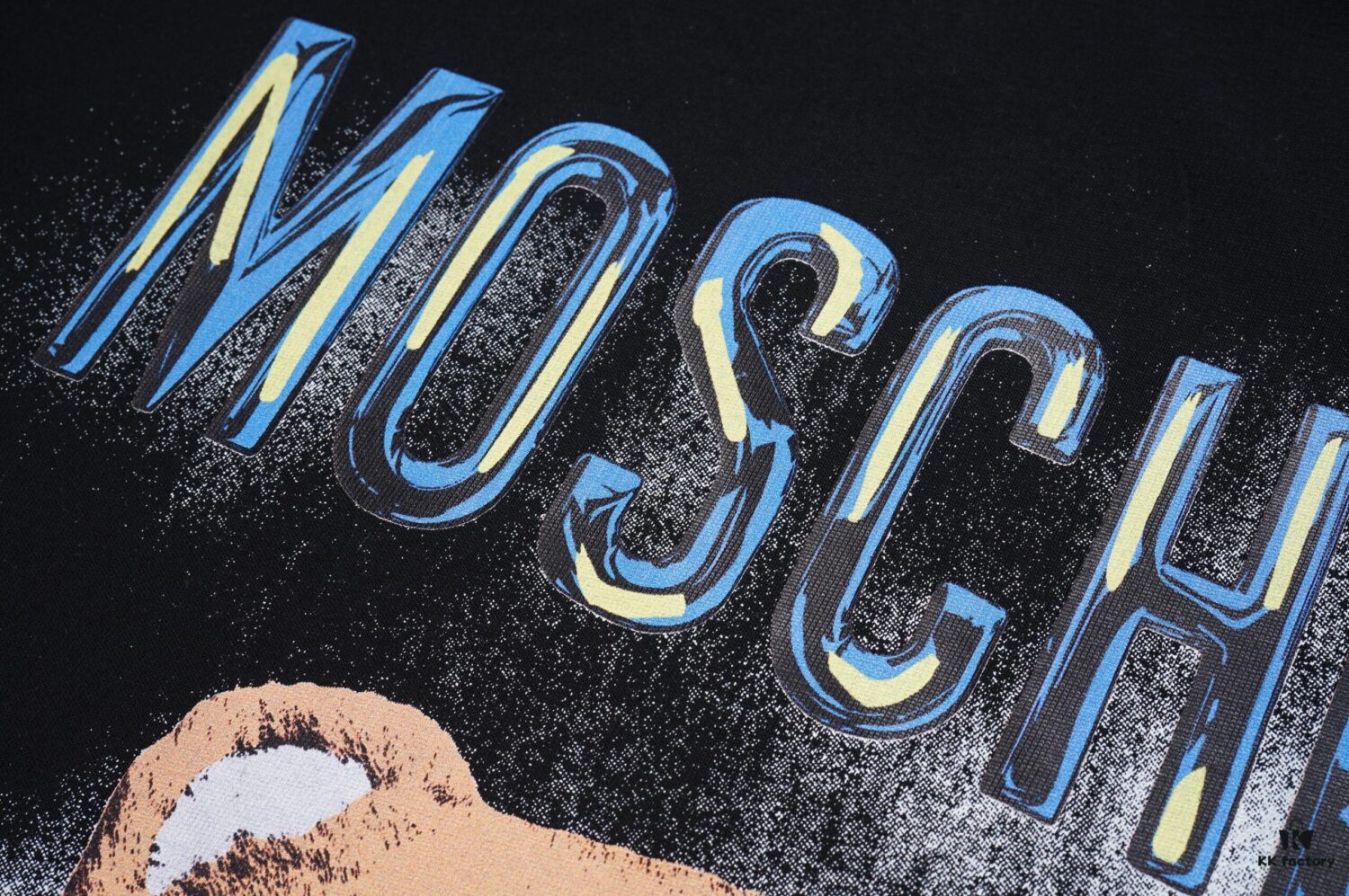 Q611# ♈️ Premium Combed Double-Yarn MOSCHINO 23 Lunar Rabbit Limited Edition Short Sleeve T-Shirt, 230g Double-Ply 32s 100% Cotton Fabric, Direct-to-Garment Digital Print, Unisex Design, Colors: Black, White