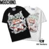 Moschino New Arrival Bear Print Logo Digital Printing Design Black and White S-XXL