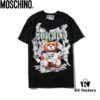 Moschino New Arrival Bear Print Logo Digital Printing Design Black and White S-XXL