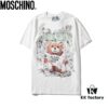 Moschino New Arrival Bear Print Logo Digital Printing Design Black and White S-XXL