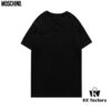 Q230#MOS 21 Spring New Arrival Super Cool Ice Ceramic Cotton Towel Embroidery Bear Short Sleeve T-Shirt Unisex Black and White S-XXL