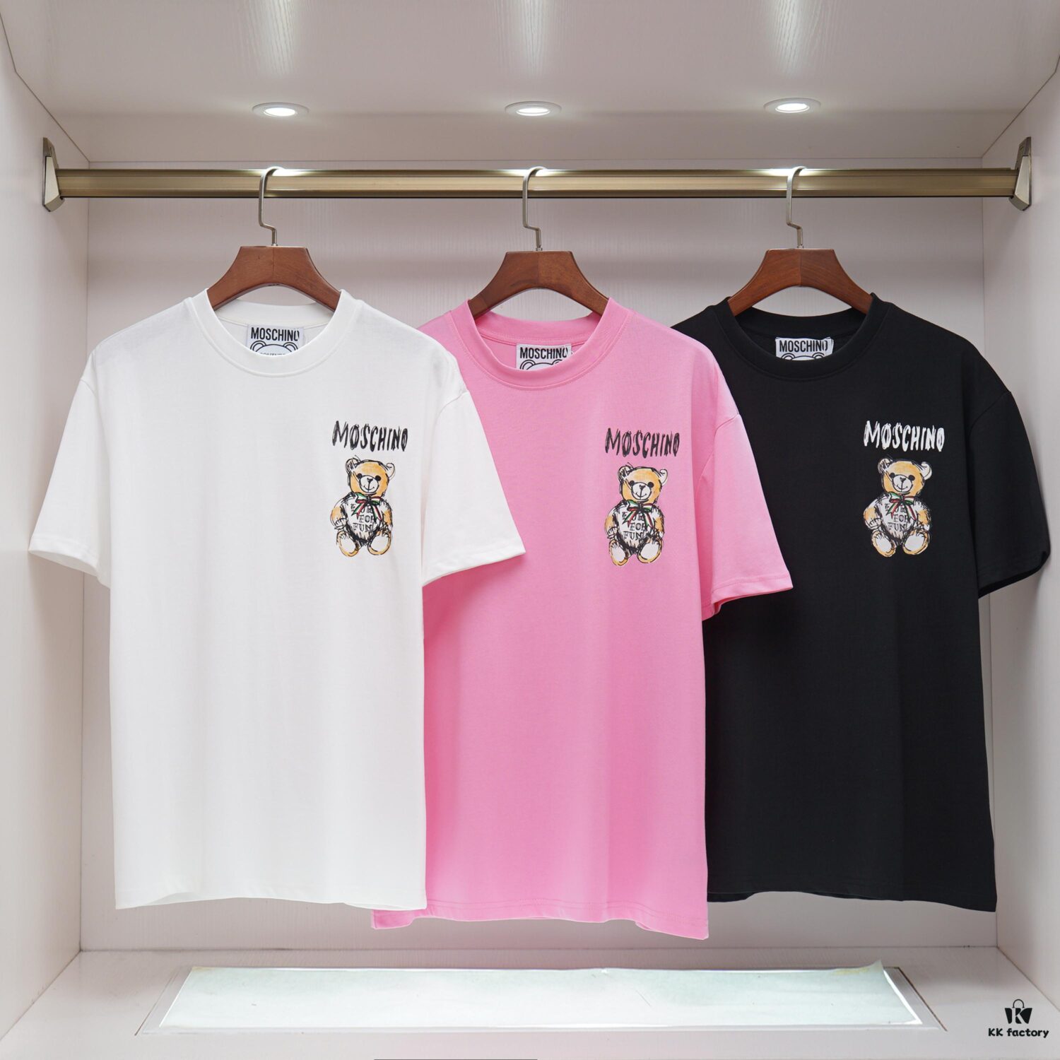 Q708 #♈️ Premium Cotton Double-Yarn 23 New Arrival 230g Double-Ply 32s Pure Cotton Fabric Short Sleeve T-Shirt Unisex Black White Pink