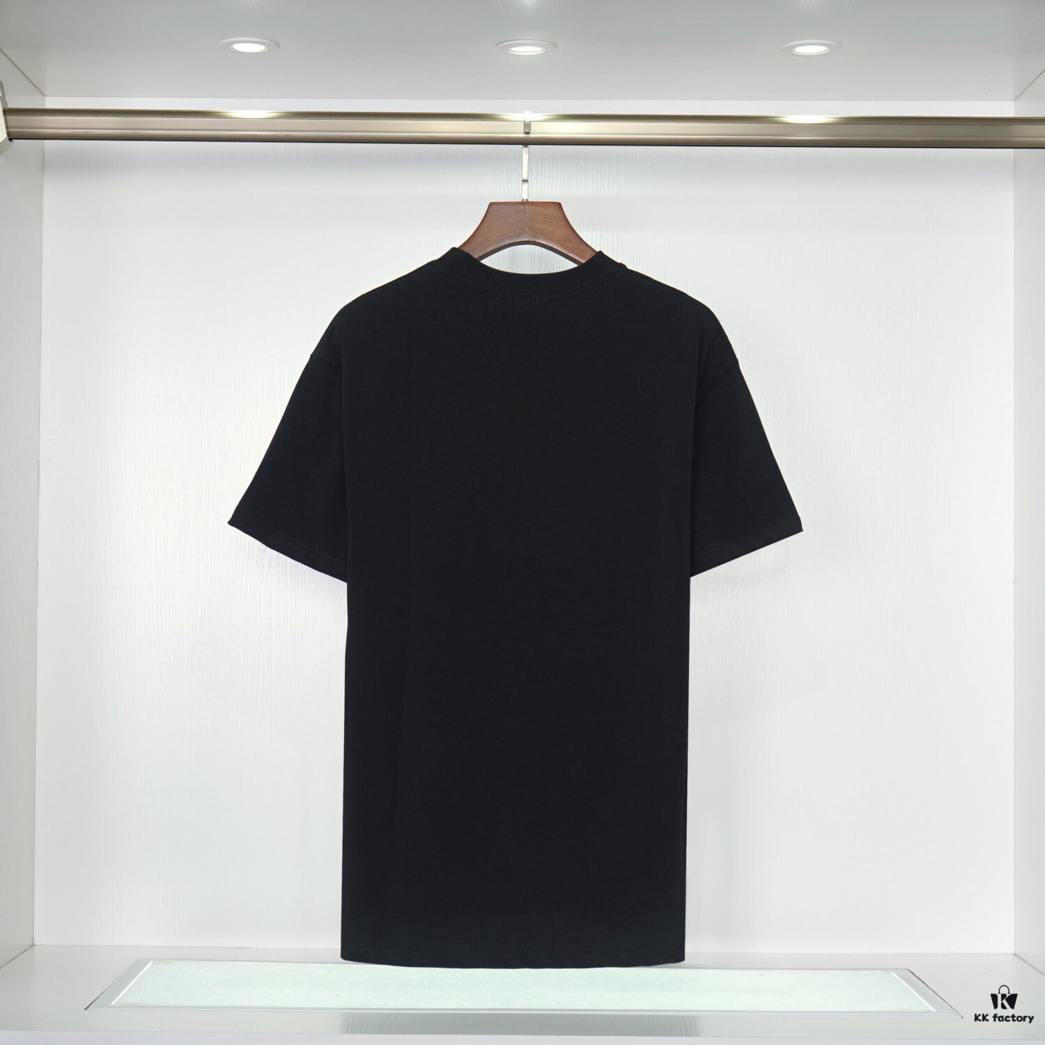 Q651#♈️ Premium Cotton Double-Yarn 230g 32s Dual-Ply Pure Cotton Fabric Short Sleeve T-Shirt Unisex Design in Black and White