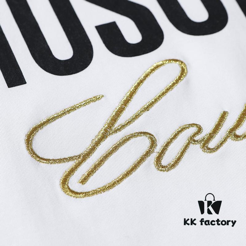 Moschino Classic Unisex Ultra-Cool Ice Ceramic Cotton Fabric Black and White S-XXL