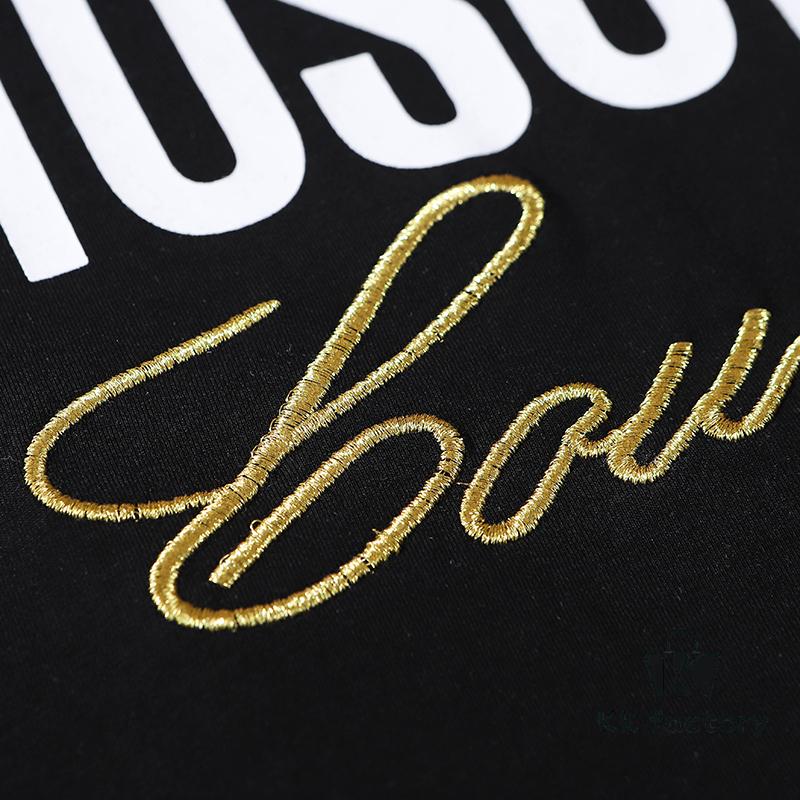 Moschino Classic Unisex Ultra-Cool Ice Ceramic Cotton Fabric Black and White S-XXL