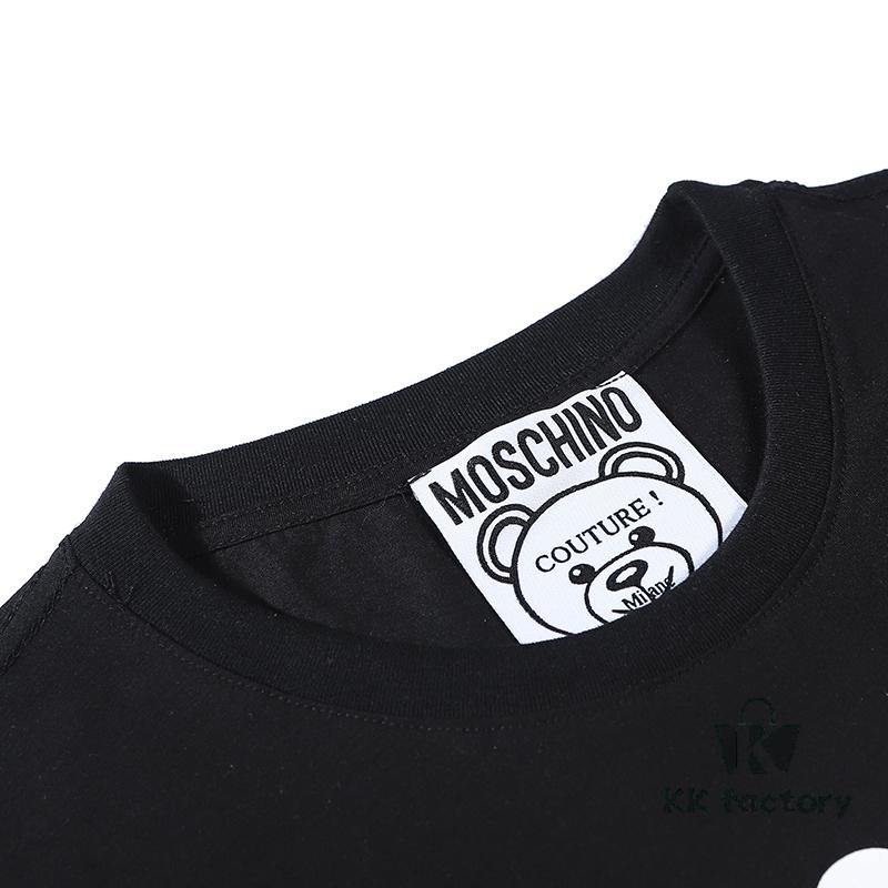 Moschino Classic Unisex Ultra-Cool Ice Ceramic Cotton Fabric Black and White S-XXL