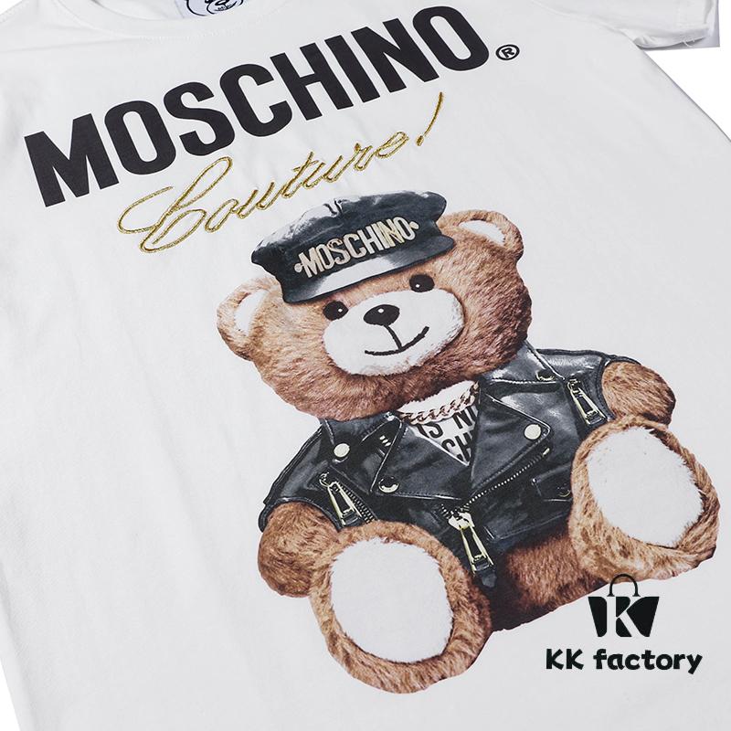 Moschino Classic Style, Super Cool Ice Porcelain Cotton Fabric, Black and White, S-XXL